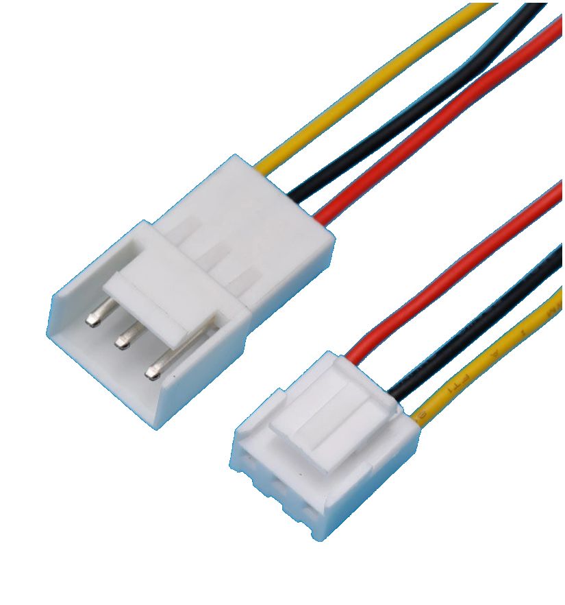 Connector JST-VH met clip slot 3.96mm pitch 3-pin male-female met 20cm kabel 18AWG